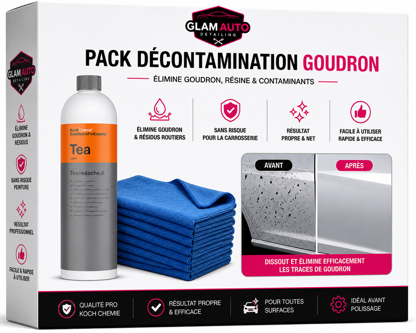 Pack décontamination goudron Tea Koch Chemie + 12 micribres