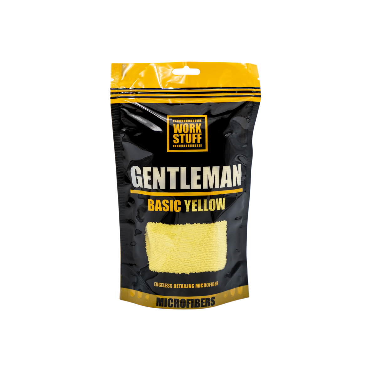 Lot de 5 microfibres de detailing Glam auto Detailing Work Stuff Gentleman Basic jaunes 40x40cm sans bordure