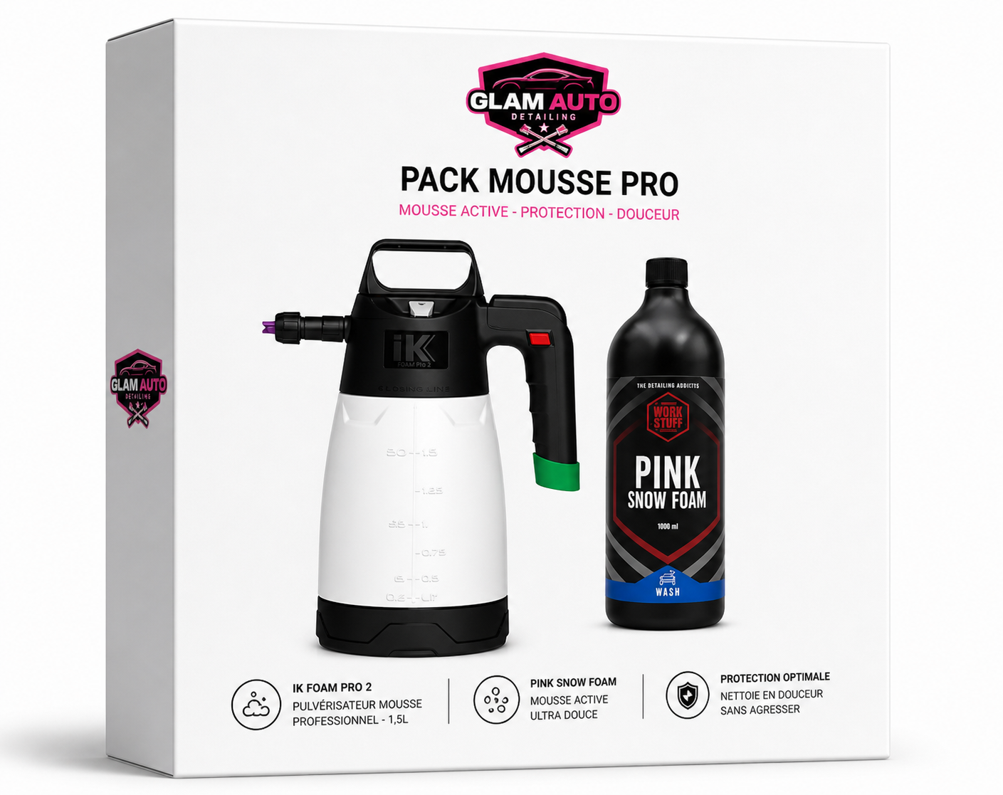 Pack mousse IK Foam Pro 2 + Pink Snow Foam