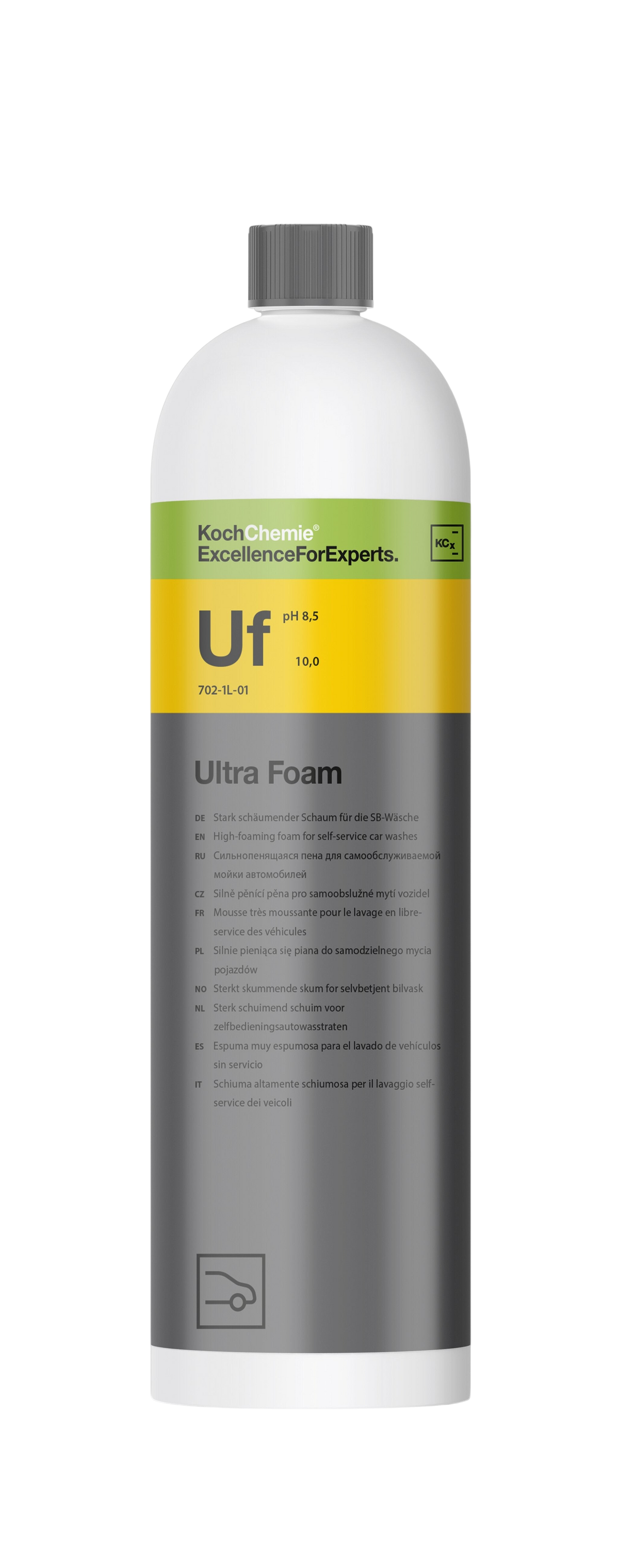 Bidon de mousse active de prélavage Koch-Chemie Ultra Foam UF vendu par Glam auto Detailing pour le detailing auto