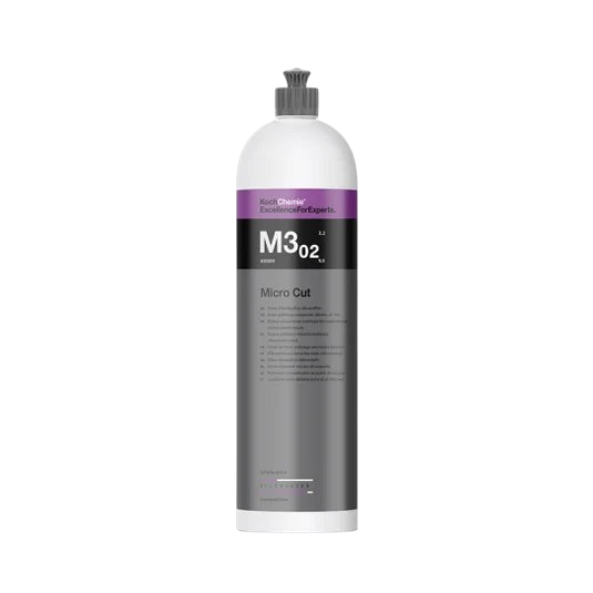 Bouteille de polish de finition Glam auto Detailing Koch Chemie Micro Cut M3.02 pour une brillance impeccable
