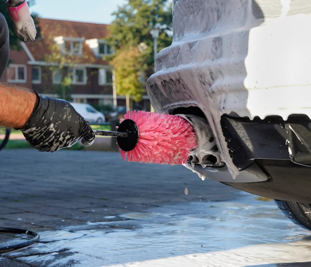 Brosse à Jantes Flexible Rose – 34 cm