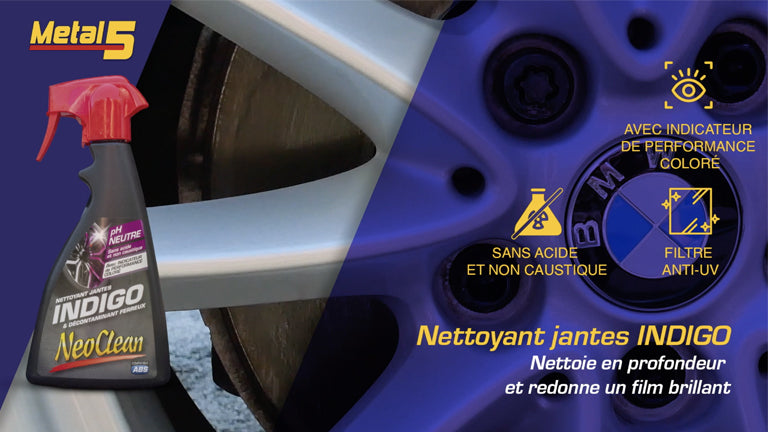 Nettoyant Jantes INDIGO & Décontaminant Ferreux  NEO CLEAN  500 ml