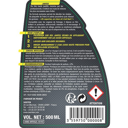 Nettoyant jantes vernies en spray ( 500ml)