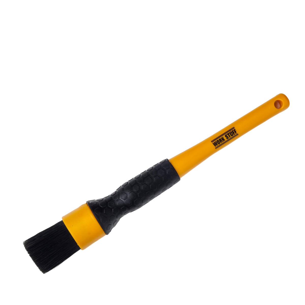 Pinceau de detailing Work Stuff Ultra Grip 24 mm avec manche jaune et poignée noire pour Glam auto Detailing