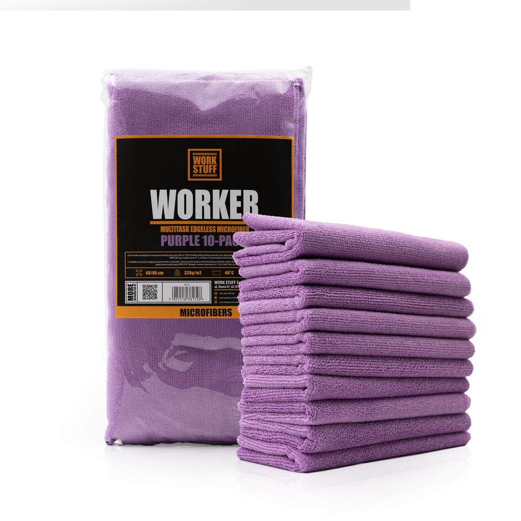 WORKER – Microfibre de detailing 40 × 40 cm lot de 10