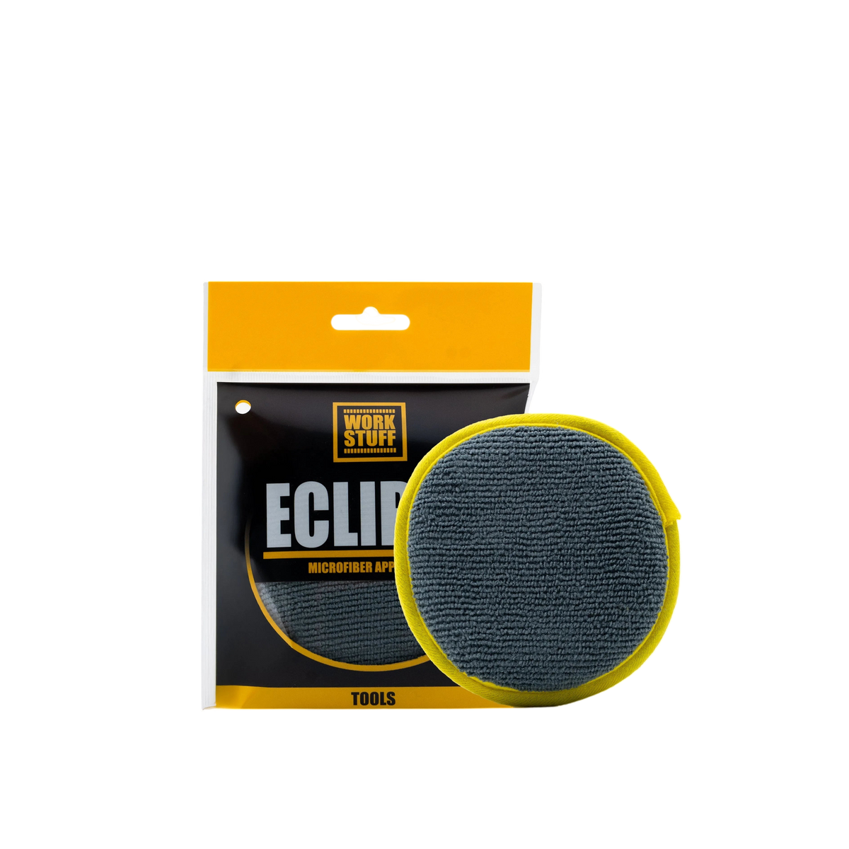 Tampon applicateur microfibre gris Eclipse de Work Stuff pour le detailing intérieur vendu par Glam auto Detailing