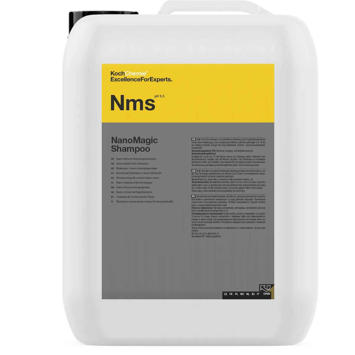 Nano Magic Shampoo ( Nms) – Shampoing Brillance &  Effet Hydrophobe (5L) - Koch Chemie