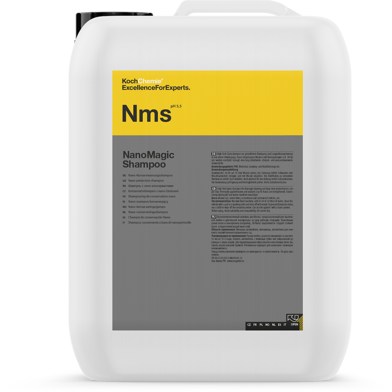 Nano Magic Shampoo ( Nms) – Shampoing Brillance &  Effet Hydrophobe (5L) - Koch Chemie