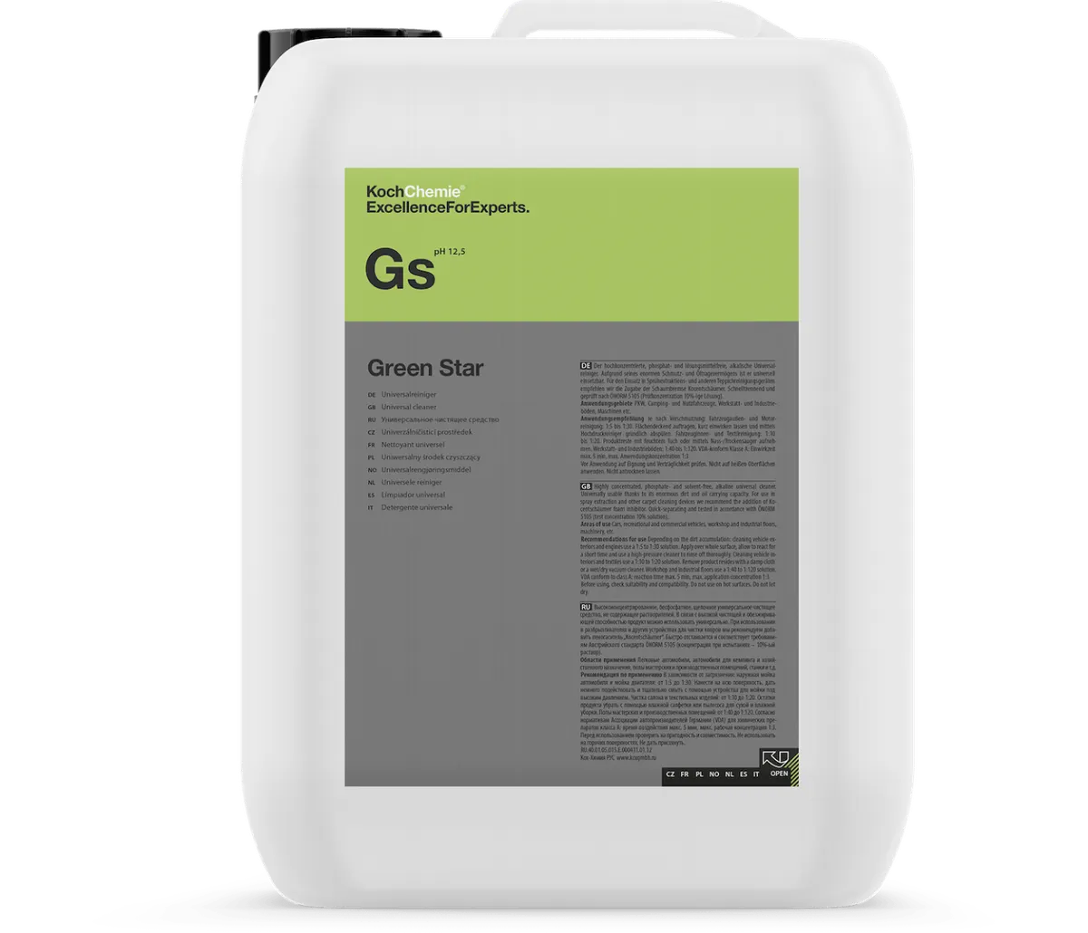 GREEN STAR ( Gs)  - Nettoyant universel alcalin puissant 11Kg