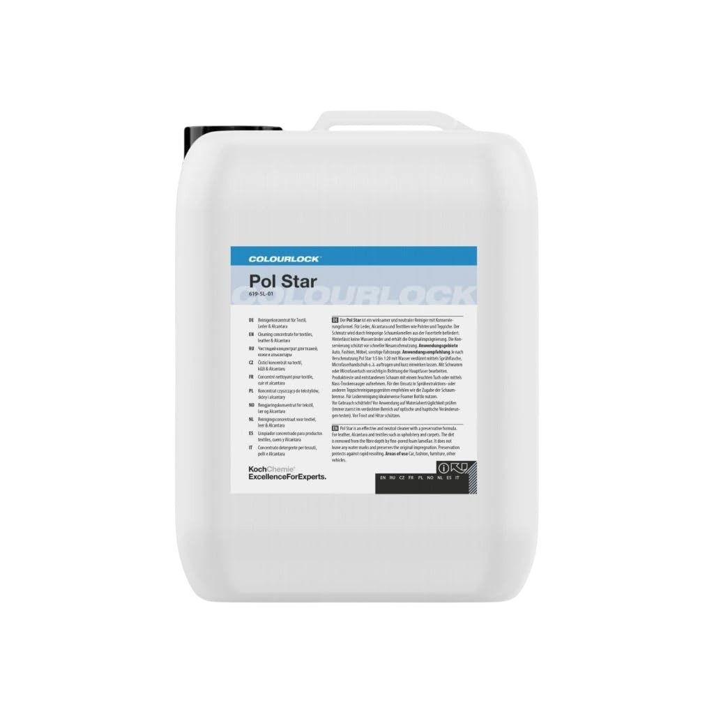 Bidon de nettoyant textile, cuir et alcantara Koch Chemie Pol Star par Glam auto Detailing