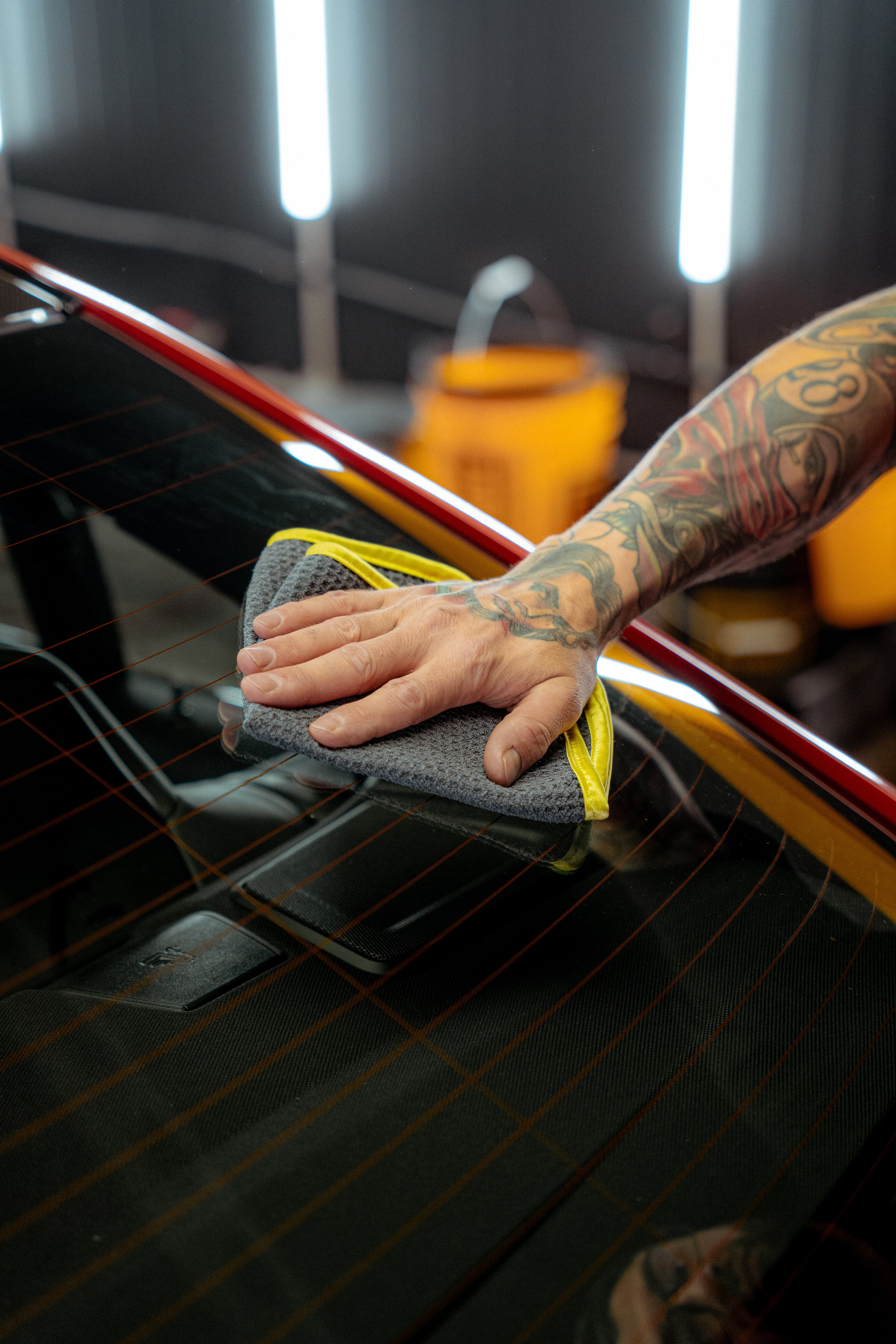 ZEPHYR WAFFLE TOWEL – Microfibres vitres gaufrées 35 × 35 cm (3 pièces)